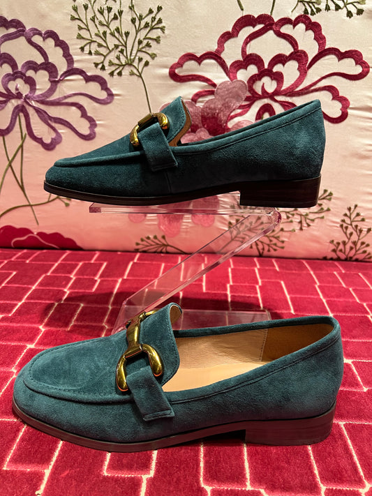 Bibi Lou meno 50% mocassino camoscio verde con fibbia