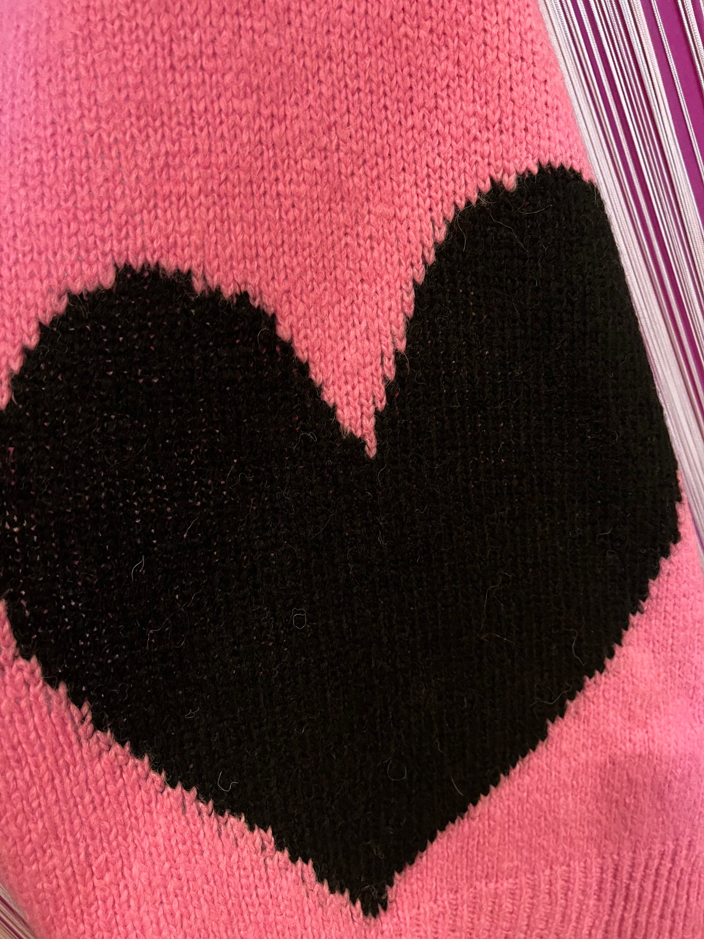 Essentiel antwerp sciarpa lana bicolore rosa bubble e nero