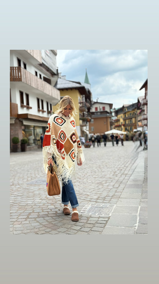Poncho crochet misura unica