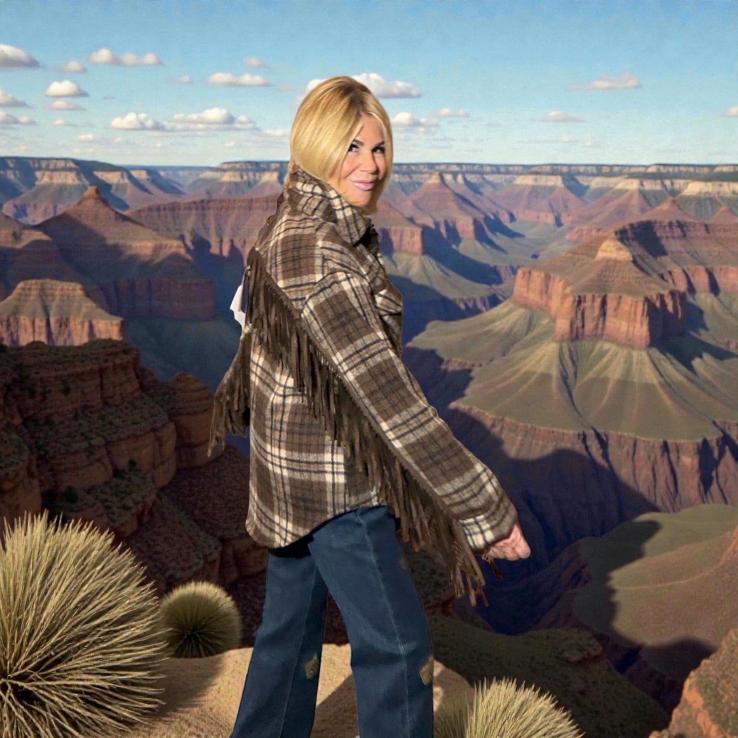 The room camicia giacca con frange