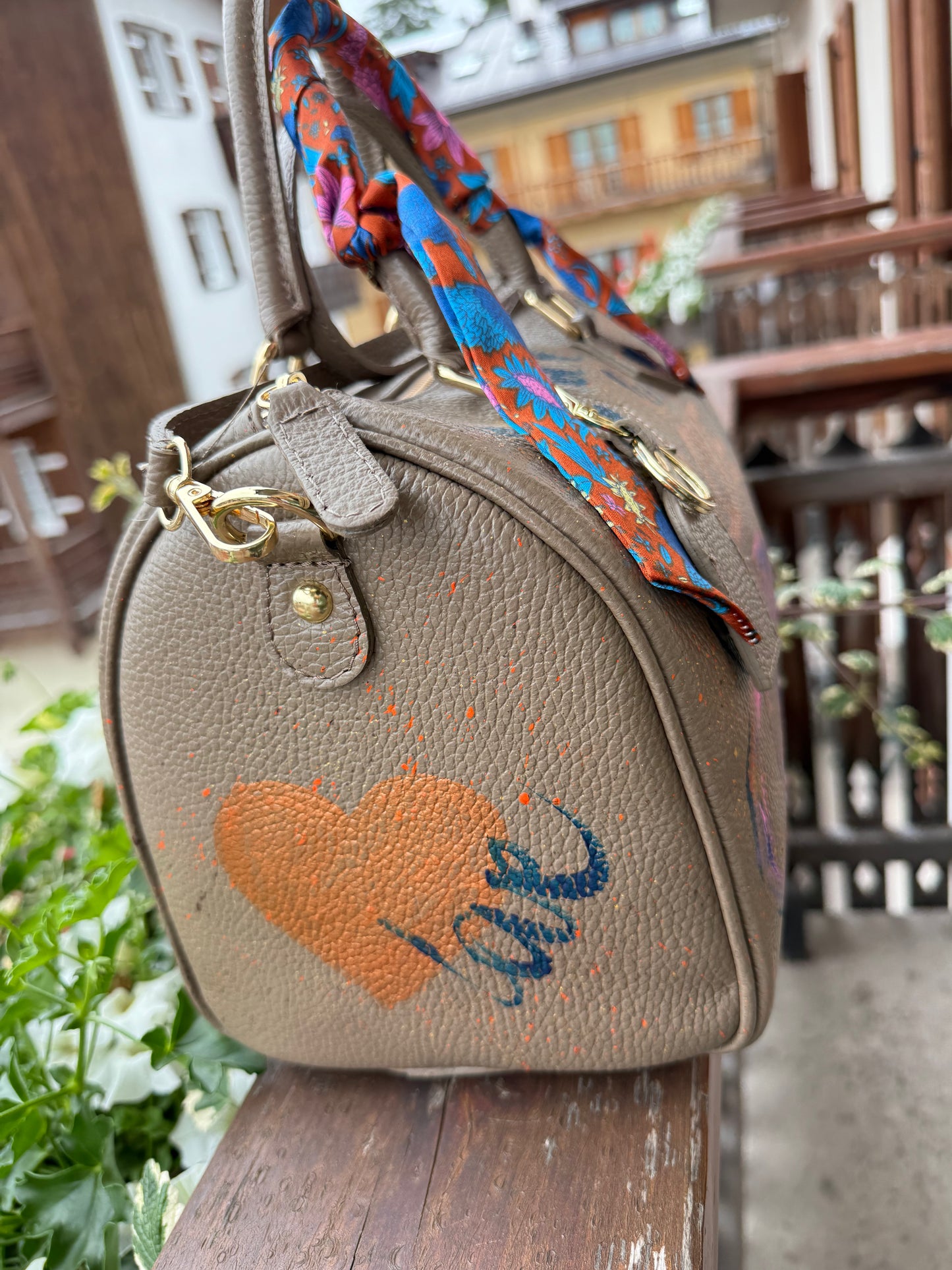 ABpink🩷 borsa Love Cortina in pelle compresa di tracolla