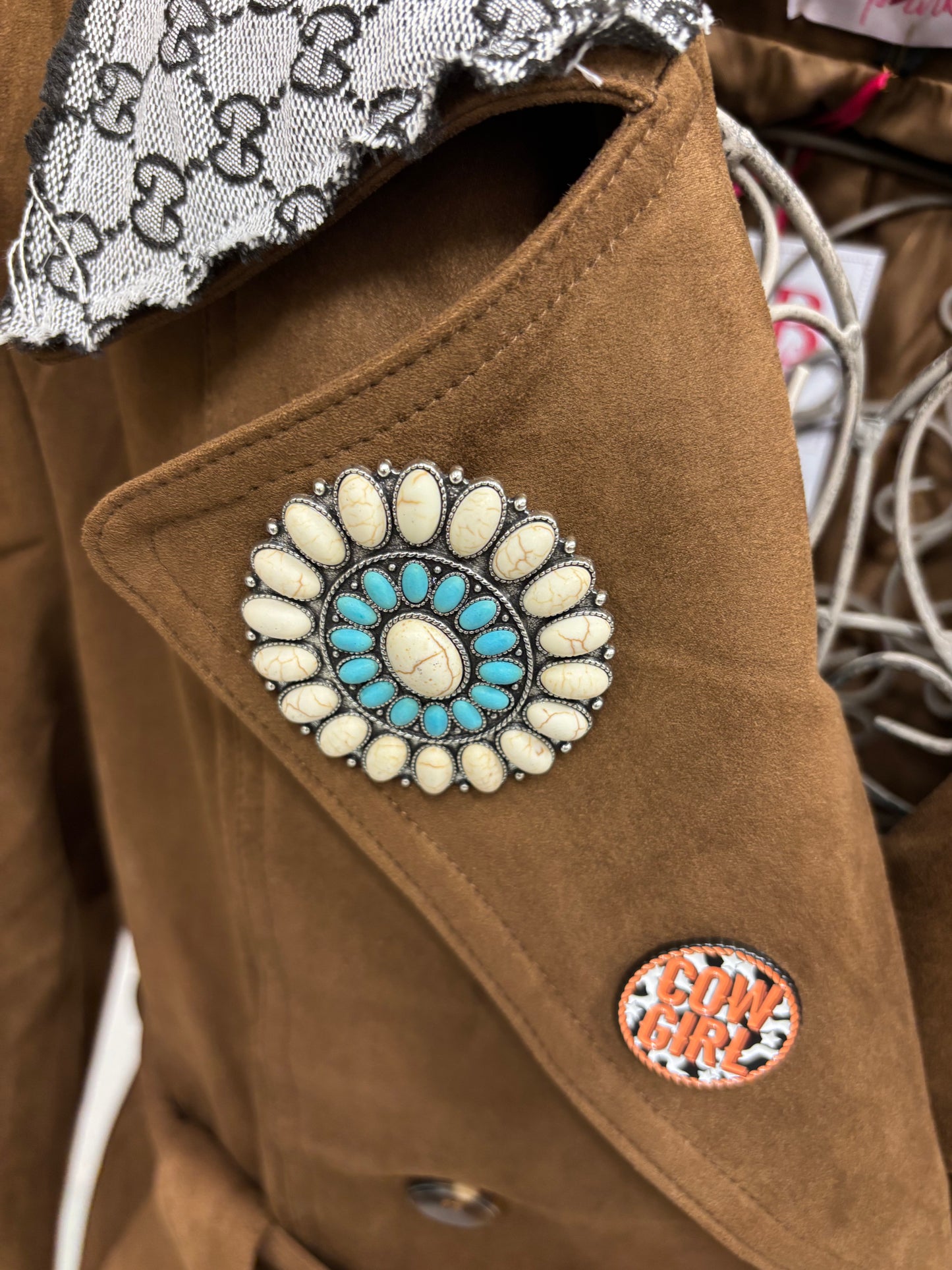 ABpink🩷 trench ecosuede (LA RENNINA) colore tabacco mis M vestibilità 42/46