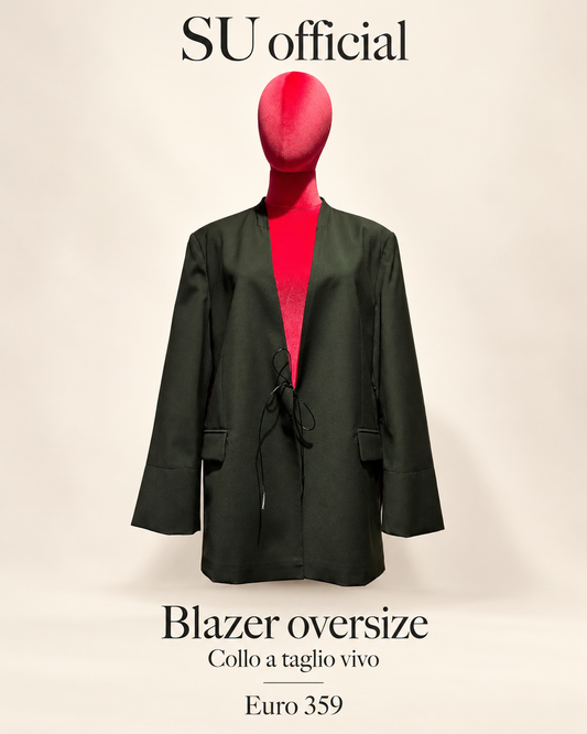 SU official blazer oversize collo taglio vivo