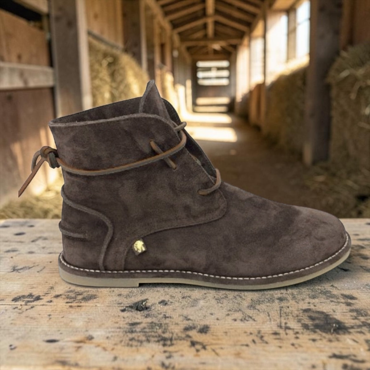 Passion Blanche NEVADA polacchina in suede cioccolato, fondo in gomma 🤎🥾