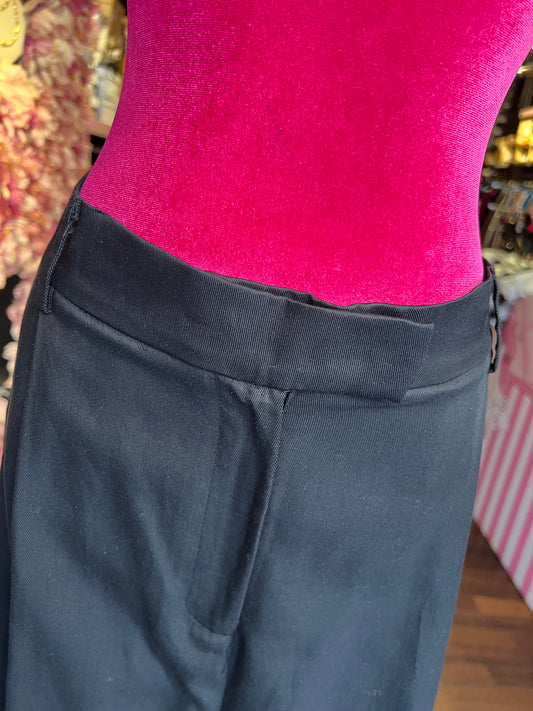 Rame pantalone palazzo nero