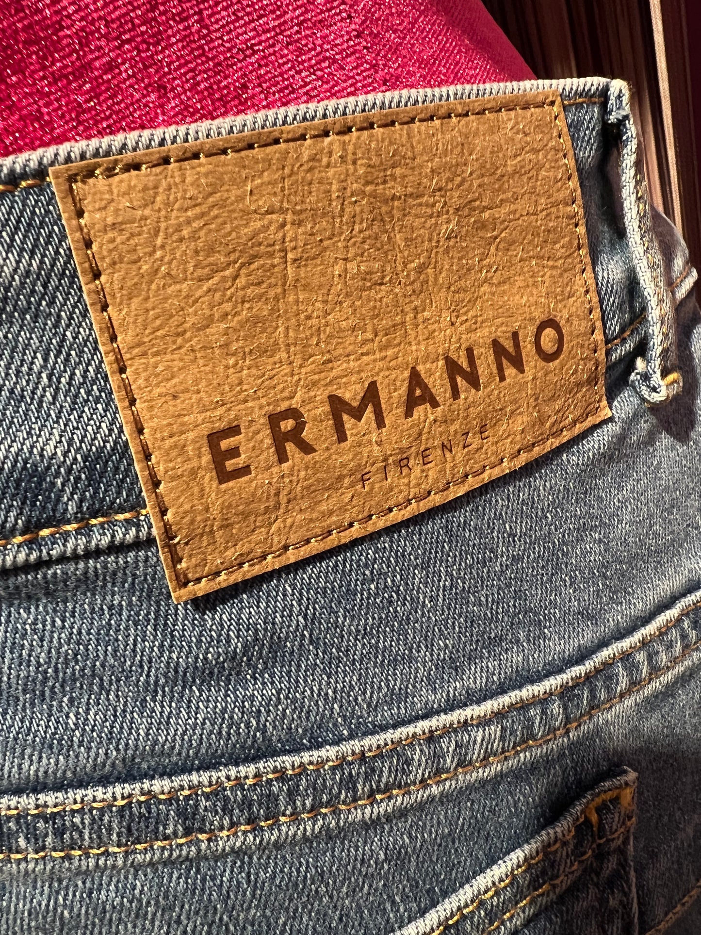 Ermanno Scervino meno 50% jeans slim 5tasche con applicazioni pizzo