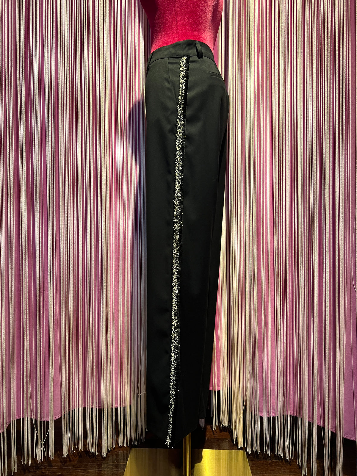 5 Progress pantalone con passamaneria laterale e apertura con zip interno gamba