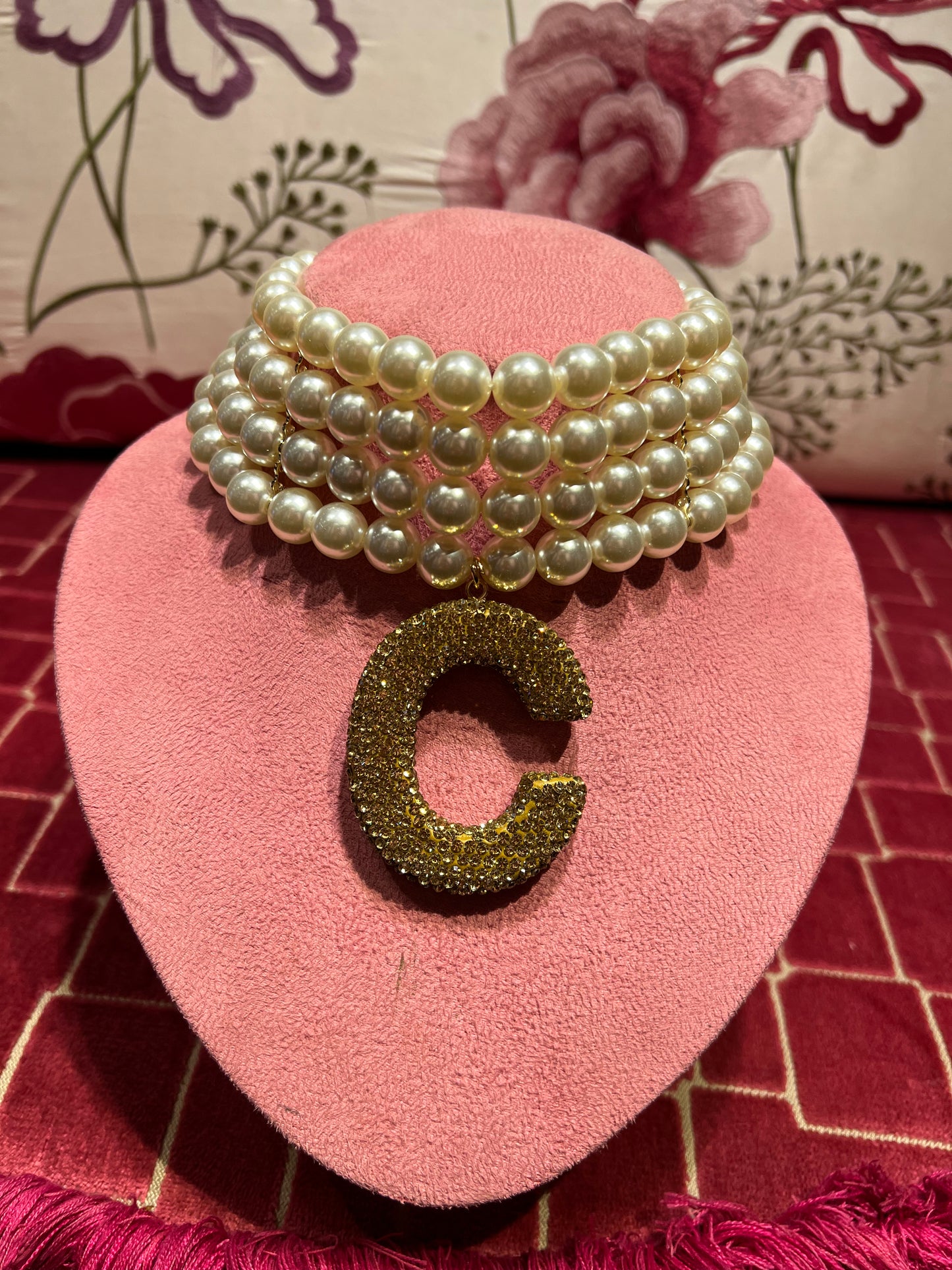 Collana choker perle C oro